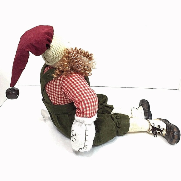 Rustic Santa Claus Shelf Sitter With Dangling Legs - Picture 7 of 8